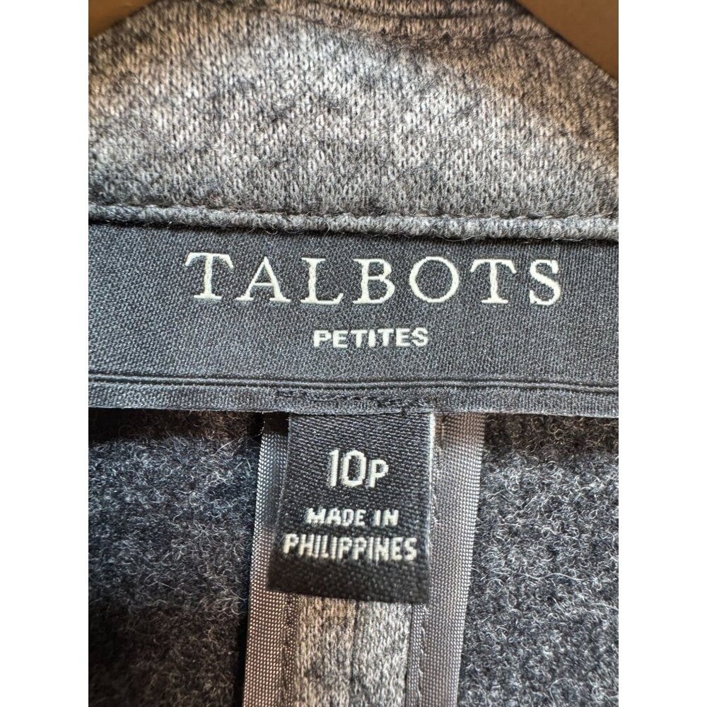 Talbots Women's Classic Wool Blend 3 Button Blazer Long Sleeve Size 10p Gray - Picture 3 of 10